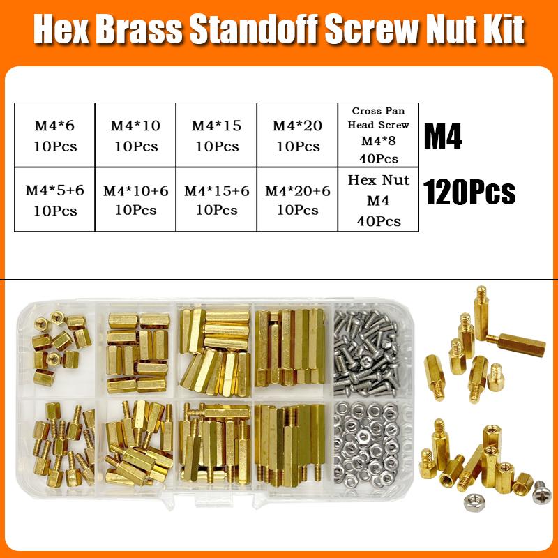 Hex Head Copper Pillar Brass Standoff Spacer Screw Bolt Nut Threaded Pillar Male Female PCB Circuit Board Standoff M2 M2.5 M3 M4