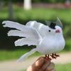 1 пара имитации белого голубя на свадьбу Маленький белый голубь в свадебном центре Рождественская елка Украшенные перьями голуби расправили крылья в пары голубей
