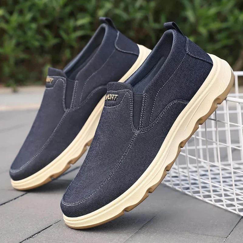 Men's Shoes 2025 Spring and Autumn New Breathable Casual Single Shoe Fashionable Anti Slip Soft Sole Canvas Sports Shoes
