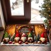 1pc Christmas Theme Doormat, Non-Slip Mat with Santa Claus Design for Holiday Decorations - Machine Washable Indoor/Outdoor Entrance Mat Suitable for