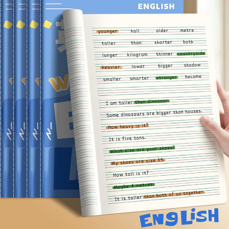 Рабочая тетрадь по английскому языку для начальной школы: Утолщенная обложка в американском стиле 16k для возраста 3-6 лет