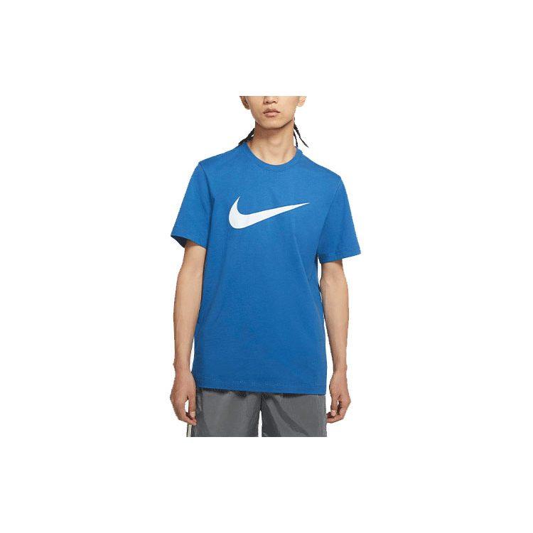Nike T Shirts Men's Blue Crew Neck Moderate Straight Fit DC5095-407