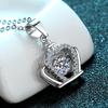 Sterling Crown Pendant Necklace Women With Moissanite Stone Adjustable Chain Fashionable