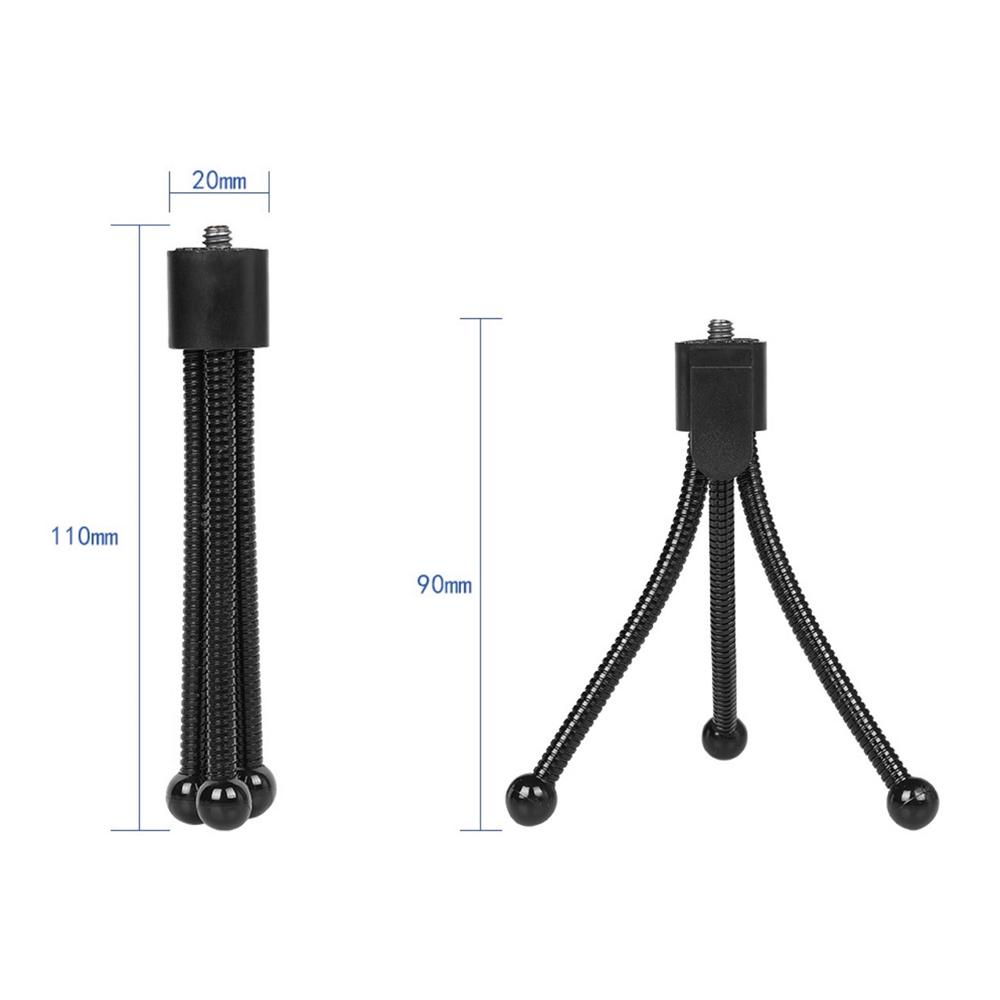Desktop Web Camera Stand Bracket Mini Metal Tripod with 1/4 Inch Screw for Live Streaming Online Meeting Teaching Video Calling