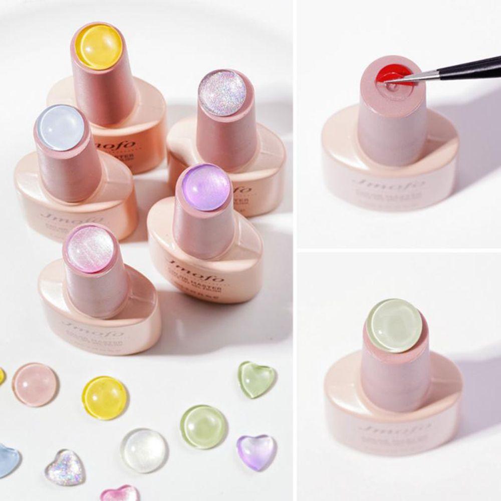 Card Round Shape Glass Color Card Nail Polish Gel Display Tablet Nail Color Showing Nail Art Tool
