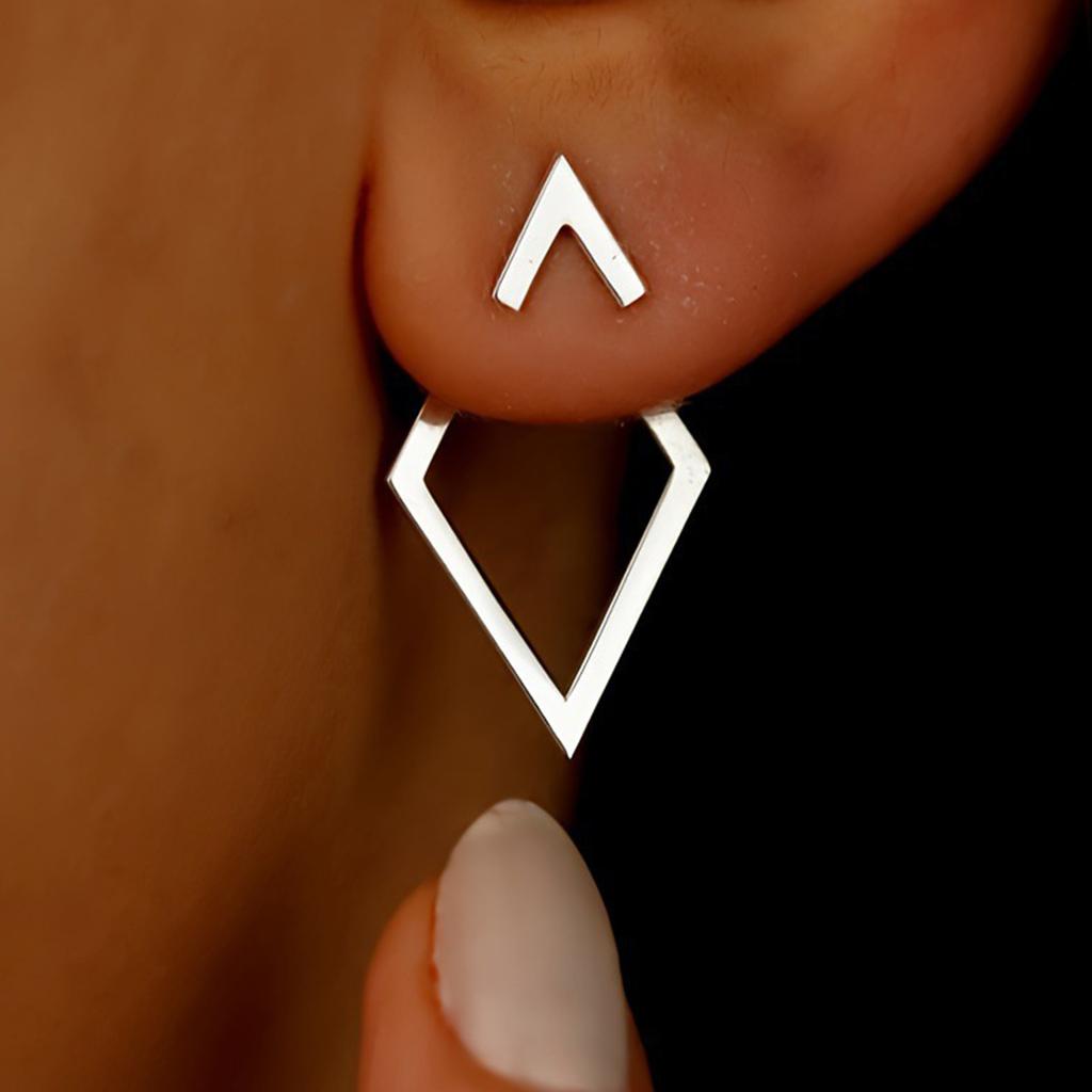 Минималистичные серьги-пусеты с бриллиантами, высококачественные медные серьги с бриллиантами, двухслойный дизайн для мероприятий