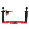 Dual Handle Camera Diving Rig Adjustable Handheld Underwater Tray Stabilizer Rig with Shutter Release Lever for DSLR