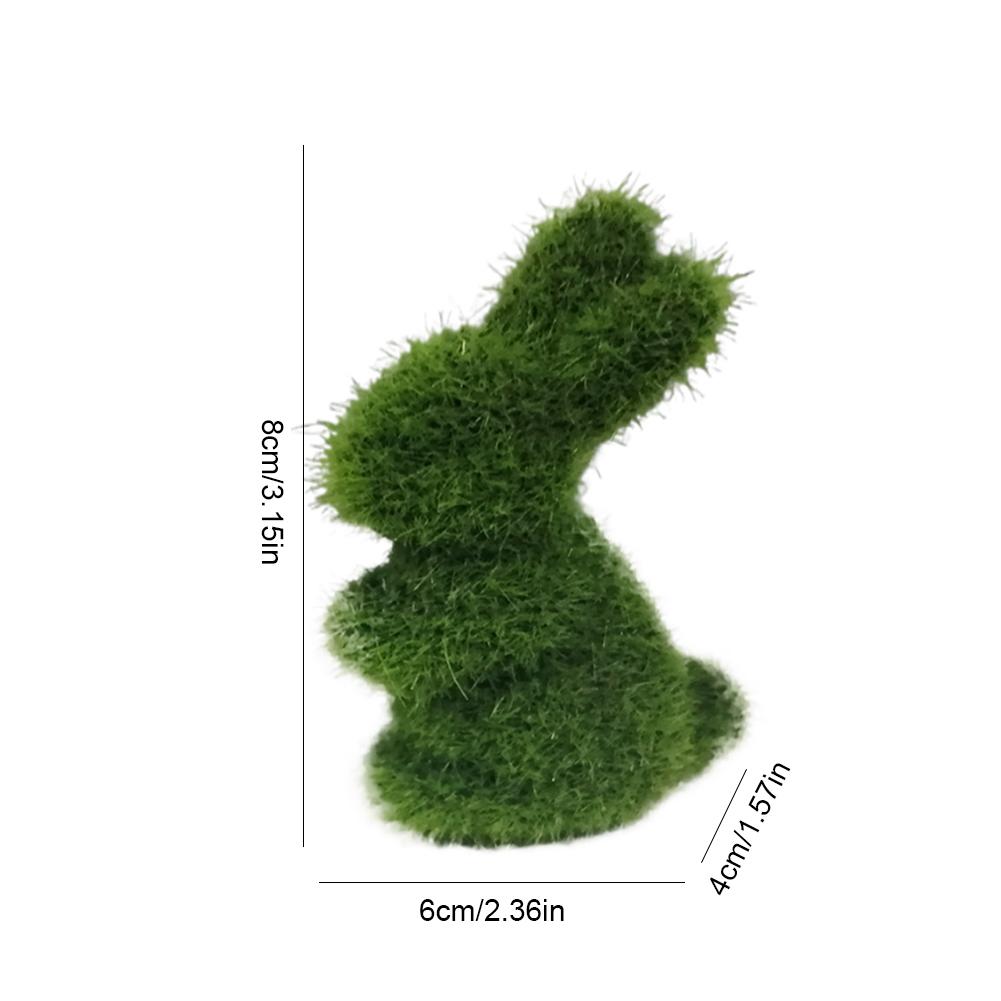 Пасхальный моховой кролик фигурка пасхальный кролик декор праздничное украшение искусственный мох кролик пасхальная фигурка для 2025 весна пасха