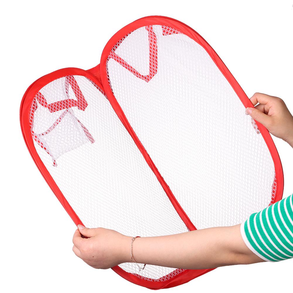 Washing Mesh Foldable Dirty Sorting Basket Laundry Basket Laundry Bag Kids Toys Sundries