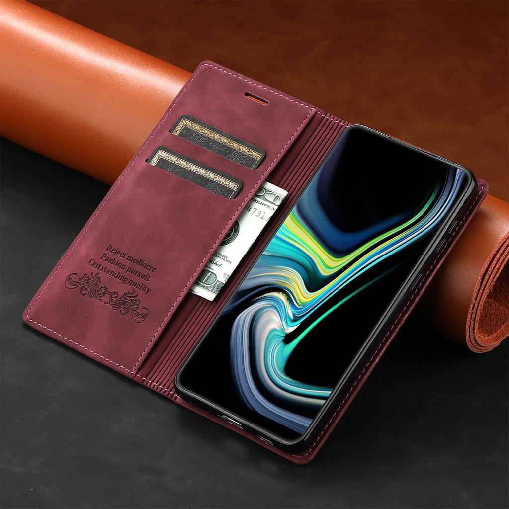 Кожаный чехол-книжка для Samsung Galaxy S24 Ultra S23 FE S22 S21 S20 5G S10 S9 S8 Plus Note 20 10 9 Держатель для карт Чехол для телефона