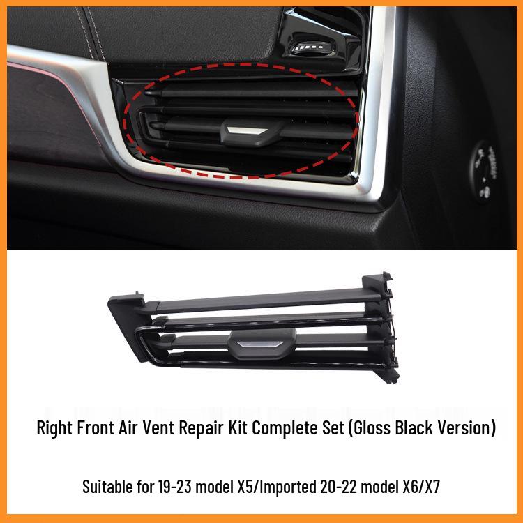 BMW X5/X6/X7 G05/G06/G07 Center Console Air Outlet Repair Kit - Silver Edge Style