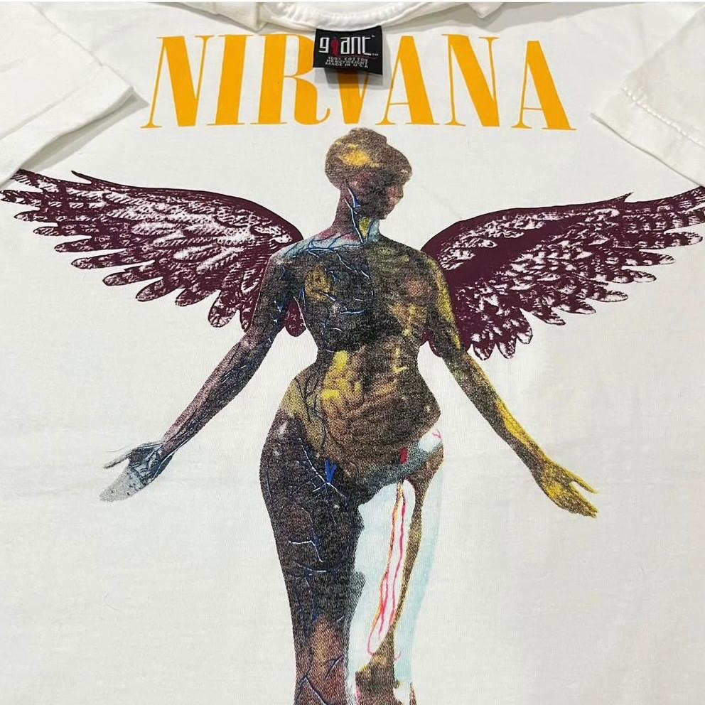 Винтажная футболка Nirvana In Utero 1993 90-х годов, размер L, с одинарной строчкой, ПЕРЕПЕЧАТКА