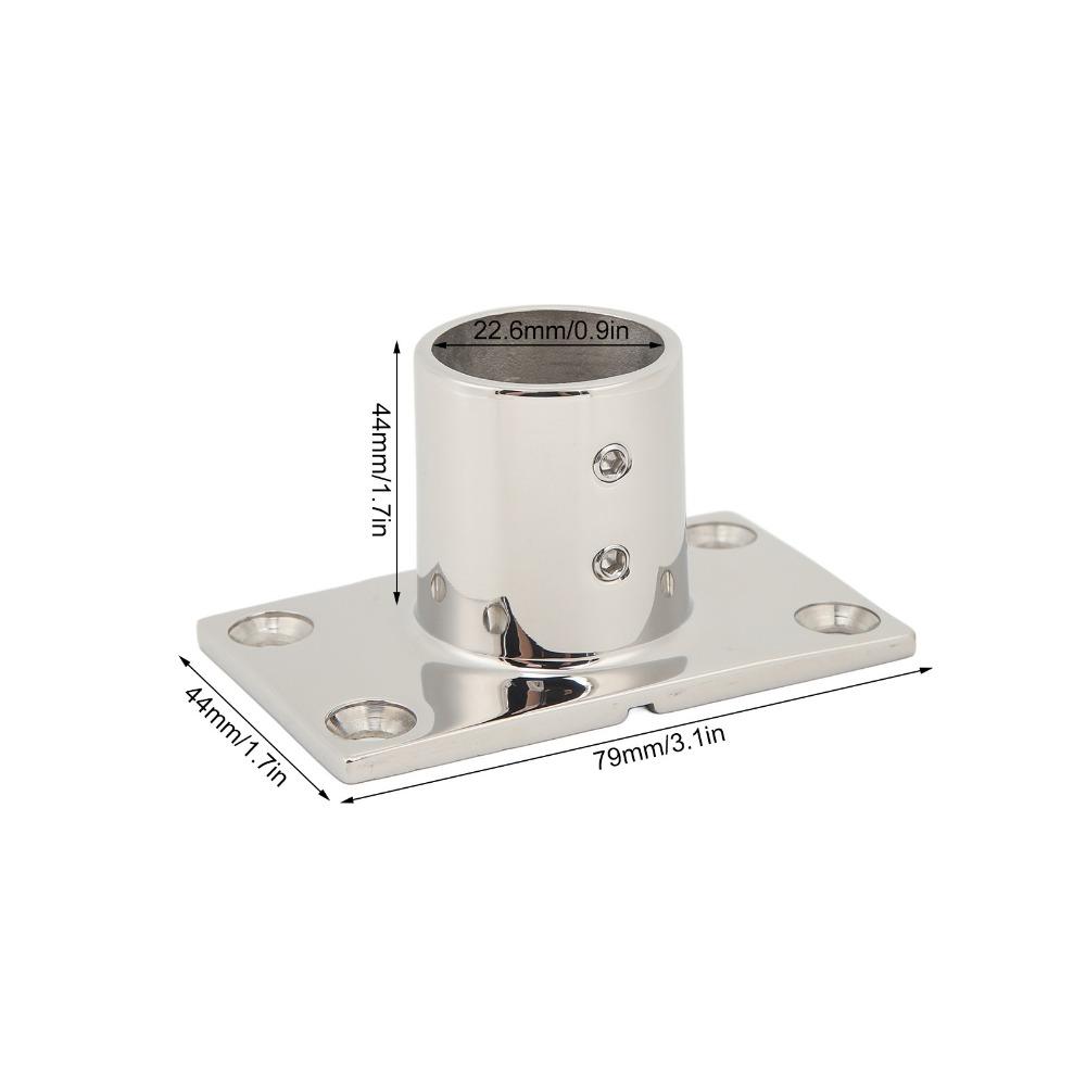 Multiple sizes Boat Handrail Fitting 90° Angle Silver Rectangular Base 316 Stainless Steel Heavy Duty Marine Yacht Handrail