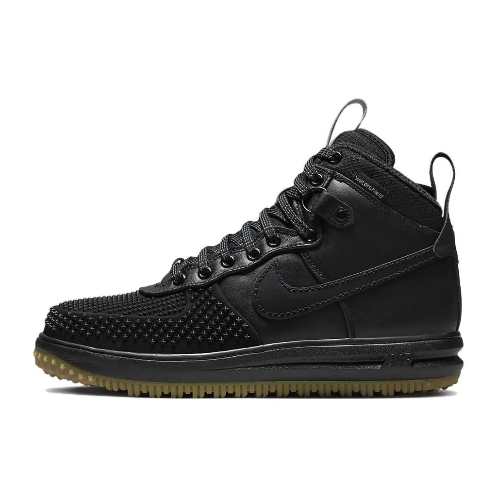 Nike Lunar Force 1 Duckboot 'Black Gum' 2016 (унисекс) Черные / Черные-Металлик Серебристые-Антрацит Скейт-обувь 805899 003