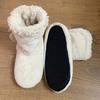 Men's and Women's Home Slipper Boots Autumn Winter Warm Fuzzy Indoor Fur Ball Plush Non Slip Grip Fluffy Female Floor Shoes Flat Ladies