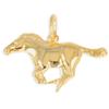 [Q2687] - Gold Plated 'Horse' Pendant - 23x12 Mm