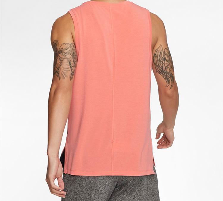 Nike Dri Fit Tank Tops Men's Ash Red Crew Neck Moderate Racerback BV4037-814