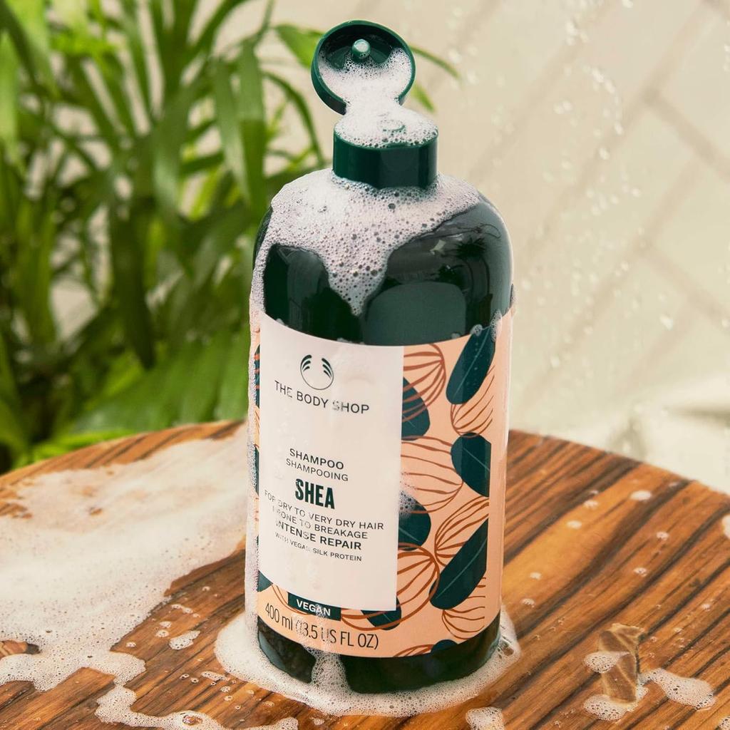 The Body Shop Шампунь Shea Intense Repair 400 мл Для сухих волос, склонных к ломкости Веганский уход за волосами