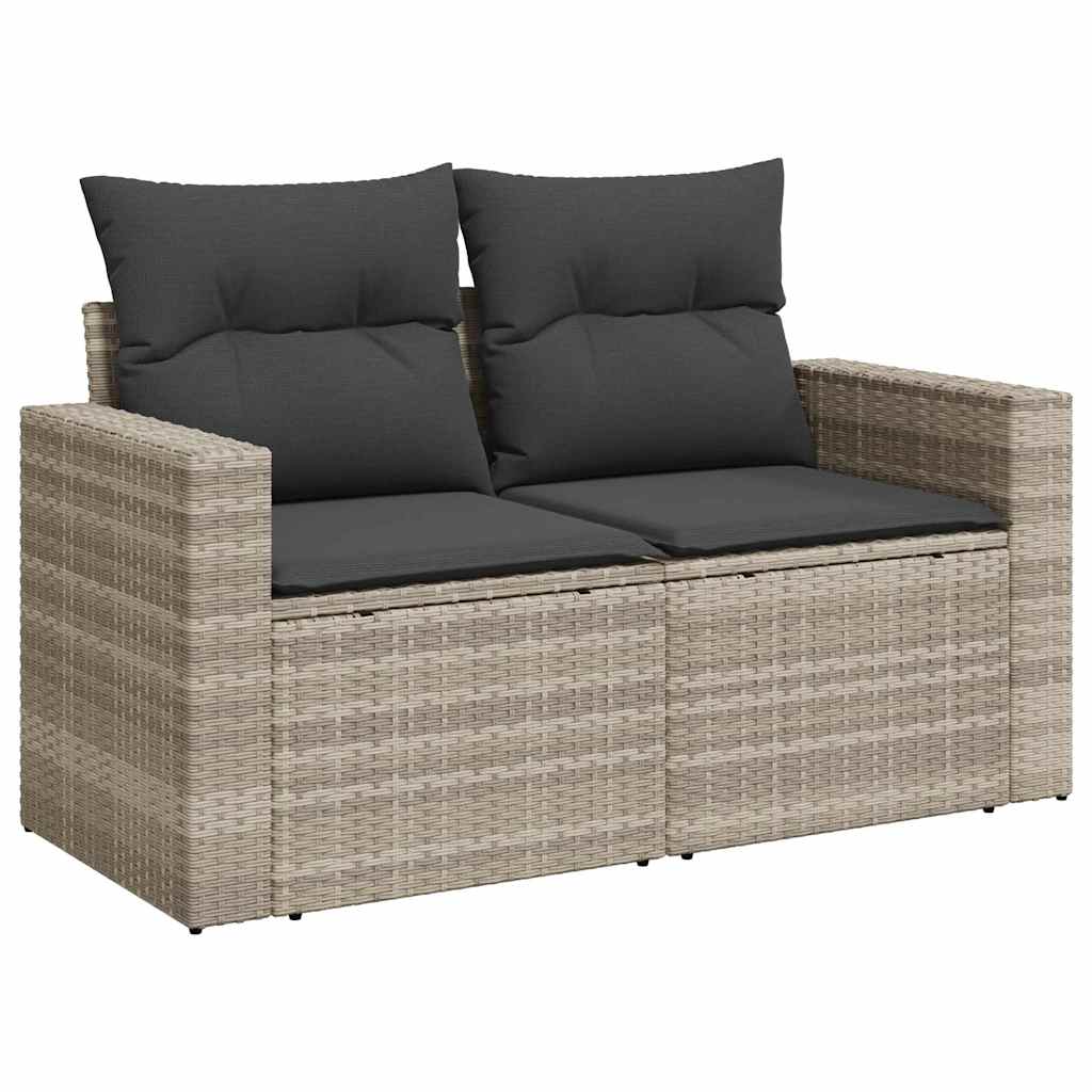 Vidaxl 5-Cz. Zestaw Mebli Do Ogrodu, Poduszki, Jasnoszary Rattan Pe