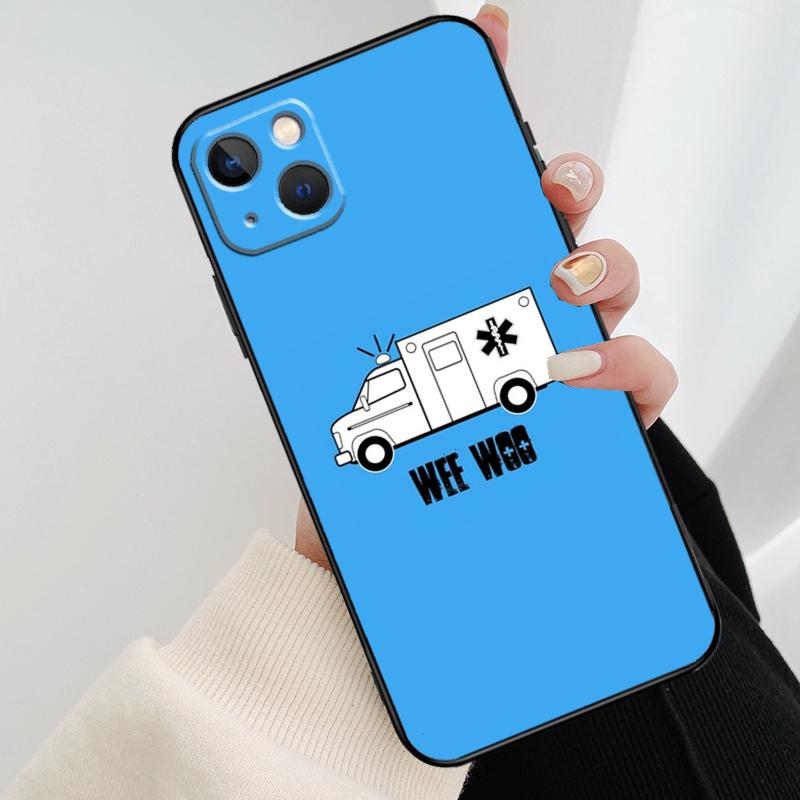 Чехол Wee Woo Ambulance для iPhone 17 Pro Max 14 13 12 11 15 16 Pro Max mini 16 15 Plus 16e 17 Air