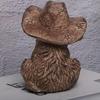 Cow Figurines Home Decor Cowboy Hat Cow Figure Funny Tiny Creative Animal Figurine Ornament For Garden Living Room Desk