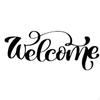 Welcome Sign Metal Sculpture Decorative Artwork Wall Art Hanging Decor 12inchx5inch for Front