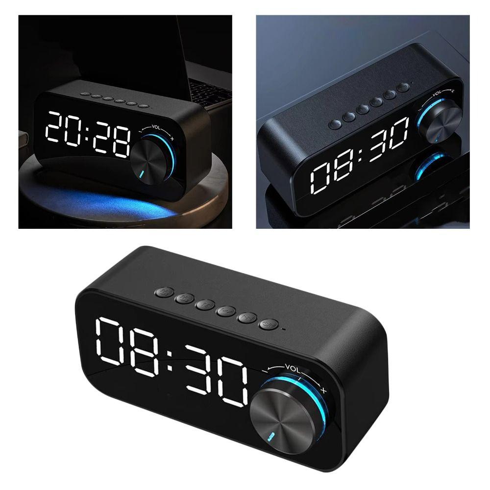Маленький Мини-будильник Высокая громкость 2-в-1 Bluetooth-колонки Светодиодный будильник Для дома