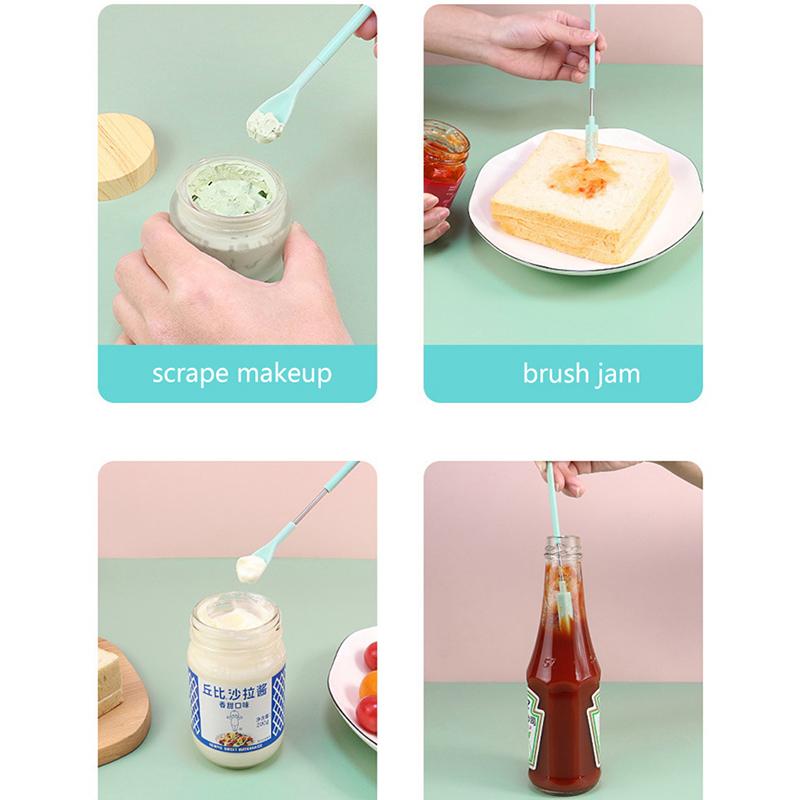 1 шт. силиконовый скребок с двойной головкой, косметический набор скребков для крема, инструменты для макияжа