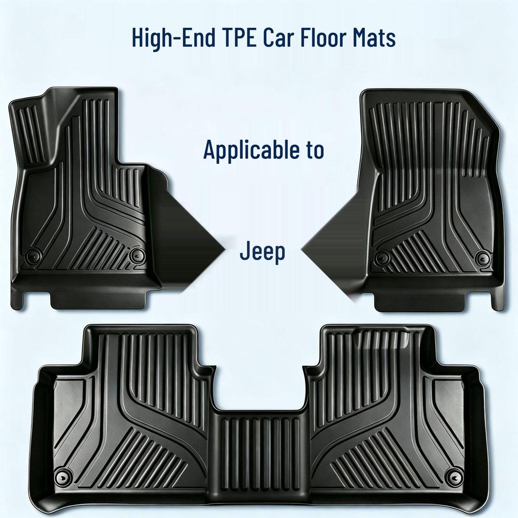 14-25 TPE коврики в салон автомобиля для JEEP Cherokee/Compass/Grand Cherokee/Wrangler (полуокружные).