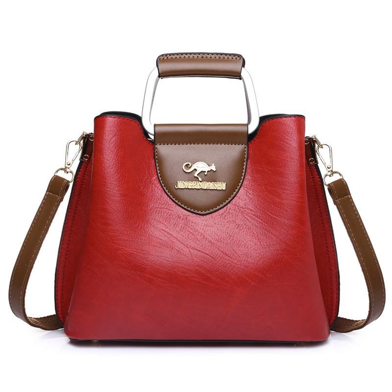 PU Soft Leather Texture Handheld Bag New Women Bag Niche Design Fashion Shoulder Sling Bag Large Capacity Tote Bag