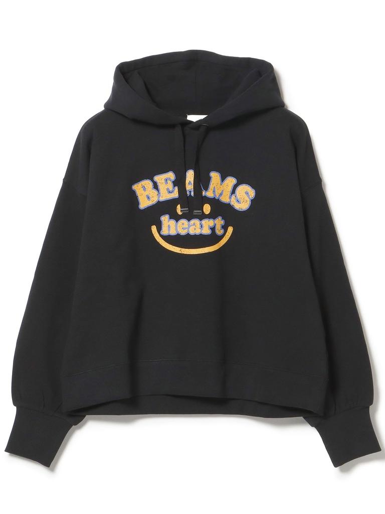 Beams Heart Women's College Smile Hoodie, Black, One Size