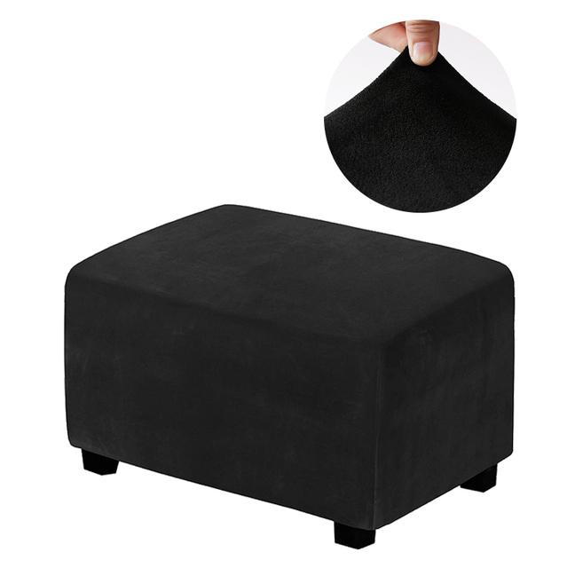 2 Sizes Footstool Cover Elastic Footstool Cover Flexible Furniture Protection Removable Footstool Cover Home