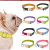 INS Color‑block Polyester Cotton Webbing Dog Collar Soft Adjustable Quick Release Buckle Pet Collar for Small Medium Dog Walking Pet Supplies
