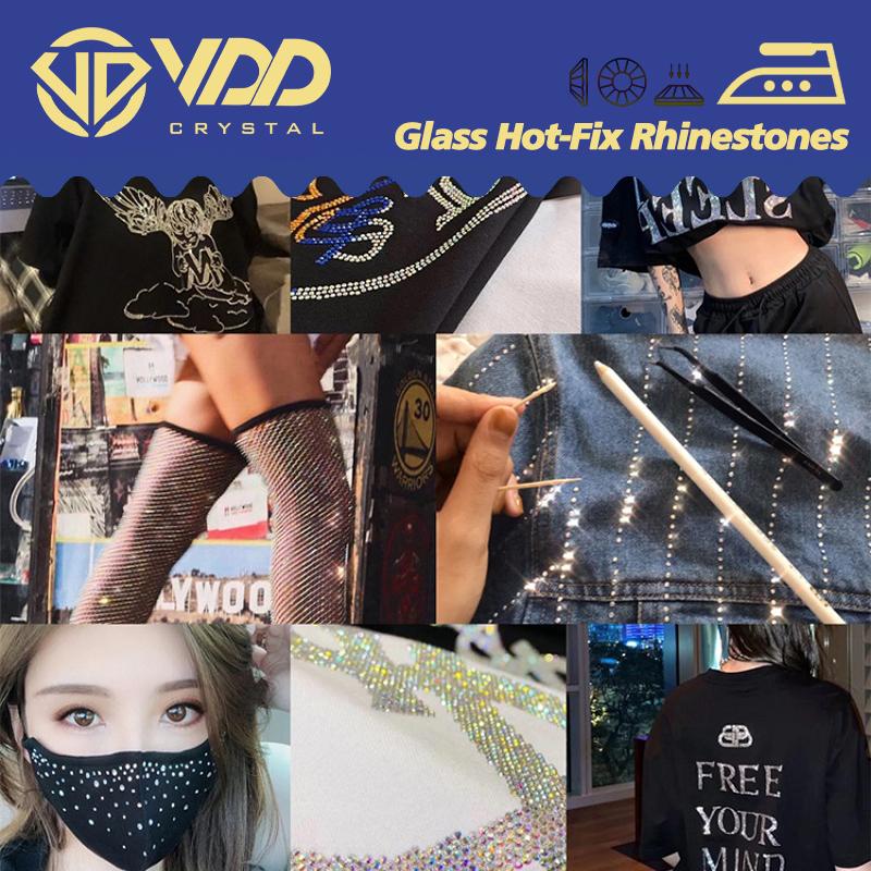 VDD SS6-SS30 Высококачественные термозакрепляющиеся стеклянные стразы Кристаллы Стразы Flatback Камни для DIY Декора Одежды Свадебного Платья