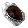 Natural Honey Topaz Gemstone Handmade 925 Sterling Silver Pendant 2.52" B1A89