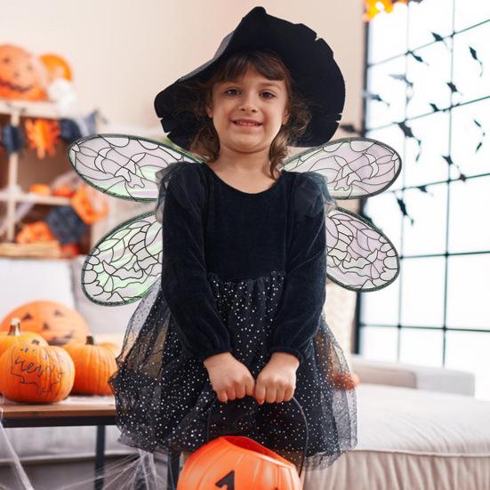 Fairy Wings Lightweight Gradient Angel Elf Wing Costume Prop Women Dragonfly Wing Dress-Up Accessories for Cosplay Dance Parties