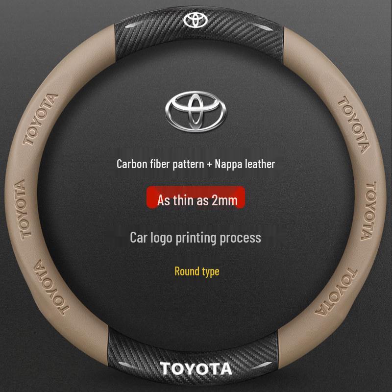 Чехол на руль из замши и кожи для Toyota Camry, Highlander, Corolla, RAV4, Avalon и Levin