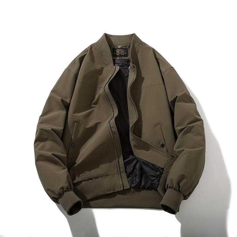 Mens Oversized Casual Winter Bomber Jacket Warm Thickened Cotton-Padded Outerwear Daily Wear