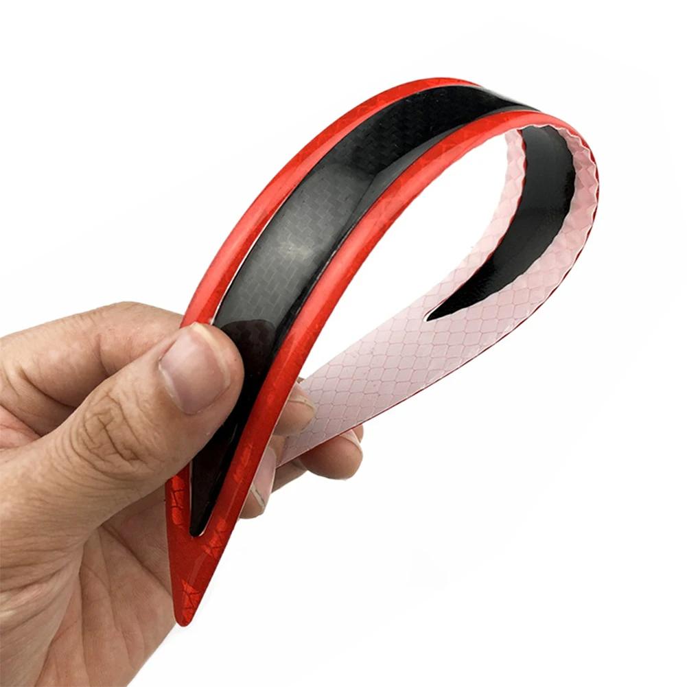 2 шт. универсальная наклейка из углеродного волокна для автомобиля, защита для бампера, светоотражающие полосы для грузовика, авто, мотоцикла, предупреждающие наклейки против царапин