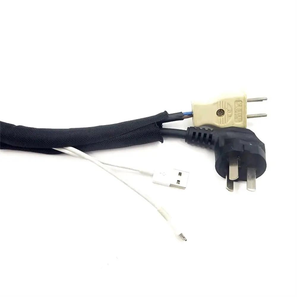 Auto Line Self Closing Power Line Sleeve Tube Insulated Hose Cable Protecter Wrap Pipe Tube Wrap Braided Cable Sleeve