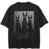 Streetwear Dobermann Graphic Black T-Shirt Cotton Unisex Tops Tees Summer Short Sleeves T Shirt