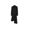 X Adidas Collaboration Solid Color Polo Neck Mid-Length Long Sleeve Dress Women Dress Black IN8682