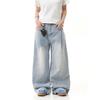 JYL Унисекс Прямые Джинсы Американский Винтаж Cleanfit High-Street Деним