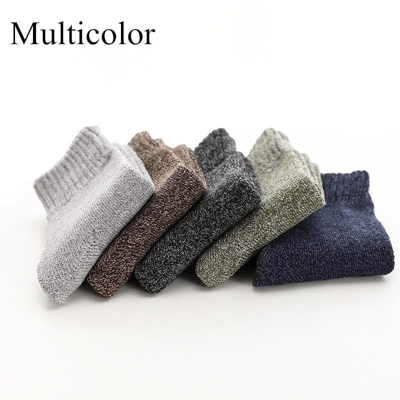 5 Pairs Super Thicker Wool Cashmere Socks Keep Warm Merino Wool Rabbit Socks Fall & Winter Casual Cold Resistance Sock for Men and Women
