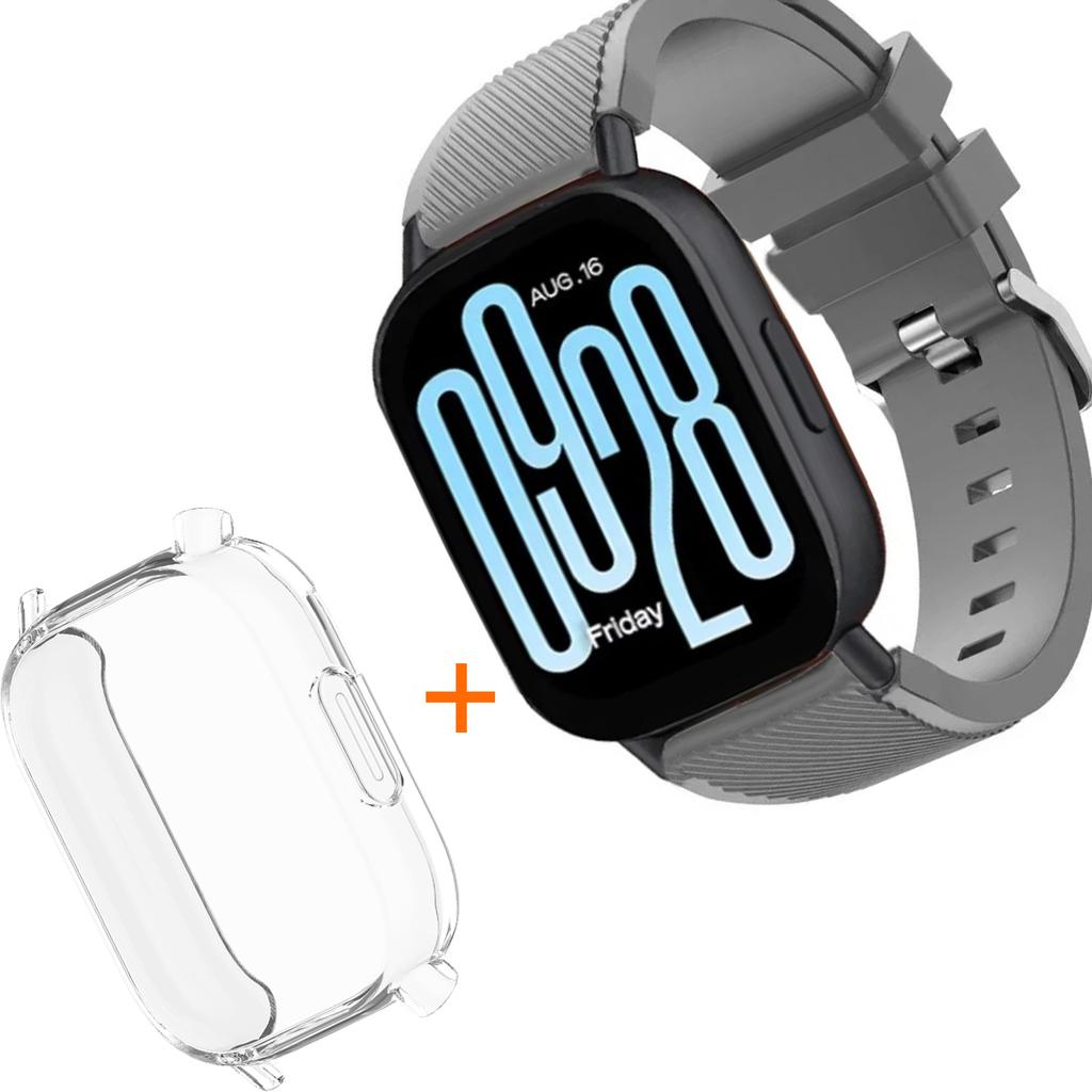 Силиконовый ремешок с ТПУ чехлом для умных часов Xiaomi Redmi Watch 5 Active Lite, браслет и чехол для Redmi Watch 5 Active Lite
