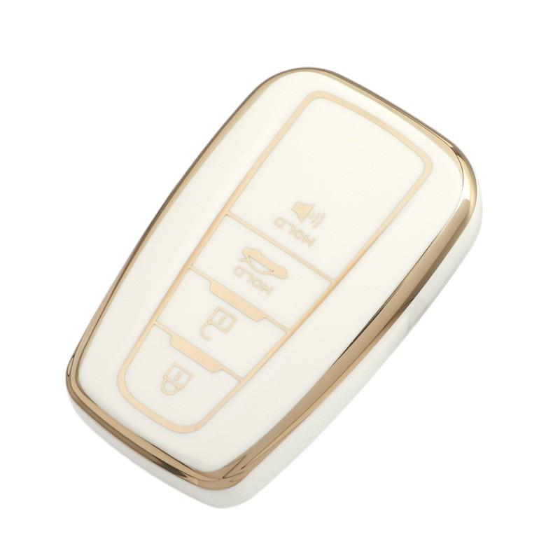 Модный чехол для ключей из ТПУ с полным покрытием для Toyota CHR C-HR RAV4 Land Cruiser Prius Camry Corolla Prado, брелок для ключей, аксессуары