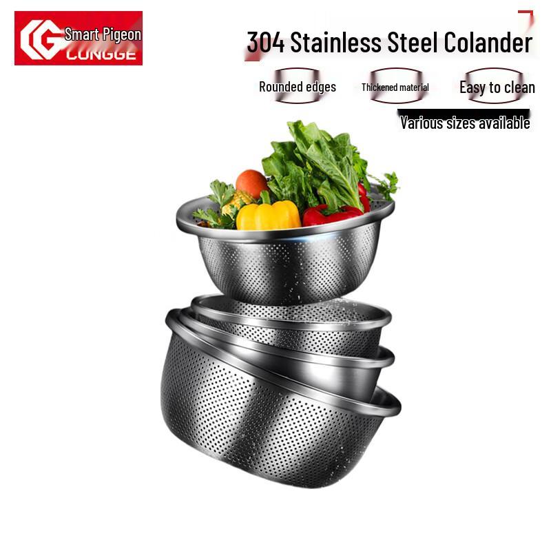 304 Stainless Steel Kitchen Bowls & Colanders