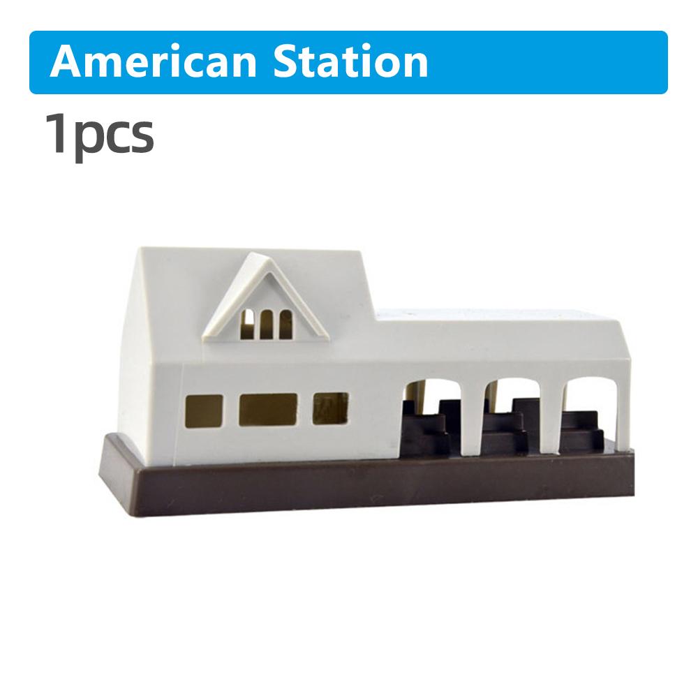 All Kinds of Plastic Rail Train Track Parts Accessories Station/Gas Station/Traffic Light/Bridge Special Gift for Children X1