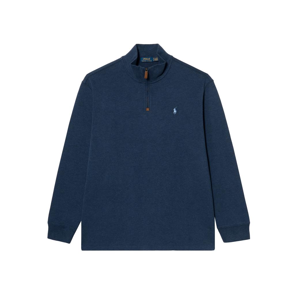 Polo Ralph Lauren FW25 Свитшот мужской с вышитым логотипом Small Pony, с молнией на половину, с длинным рукавом, однотонный, 710635035-017
