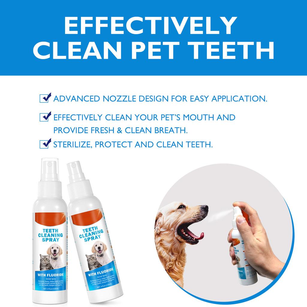 Pet Oral Spray For Cats And Dogs To Clean The Oral Stomach, Decontamination And Sterilization, Effectively Bad Breath 120ml